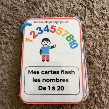 Les 20 Cartes flash " nombres de 1 à 20"