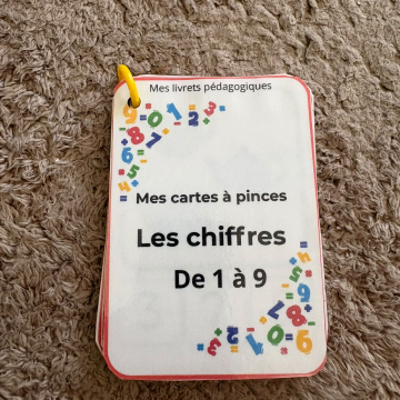 PDF: Les Cartes à pinces de chiffres de 1 à 9